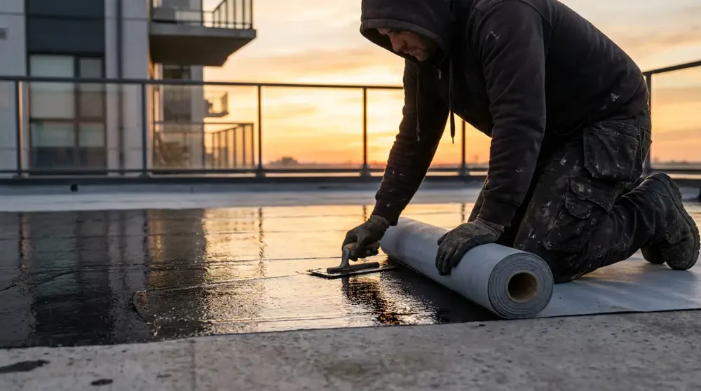 Abdichtung einer Terrasse unter dem Belag